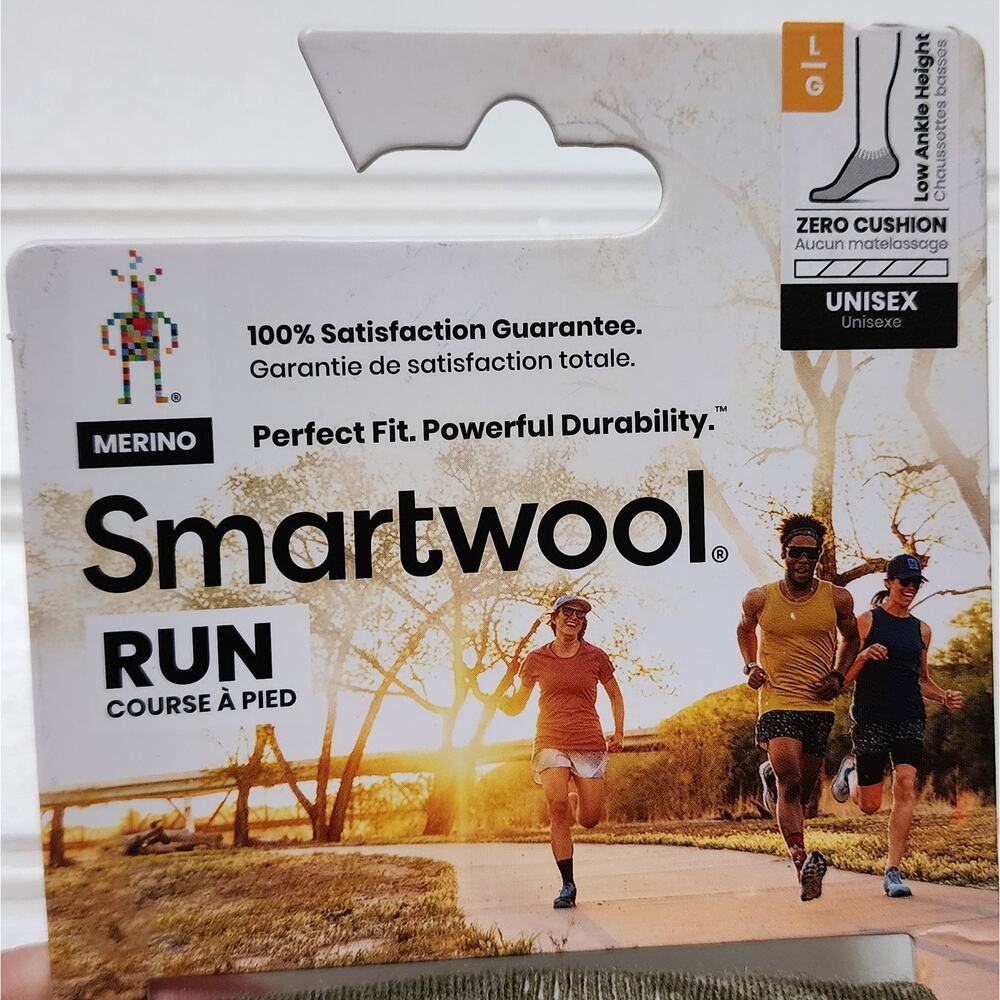 NWT Smartwool Run Zero Cushion Low Ankle Socks-Unisex: Winter Moss - Picture 3 of 5